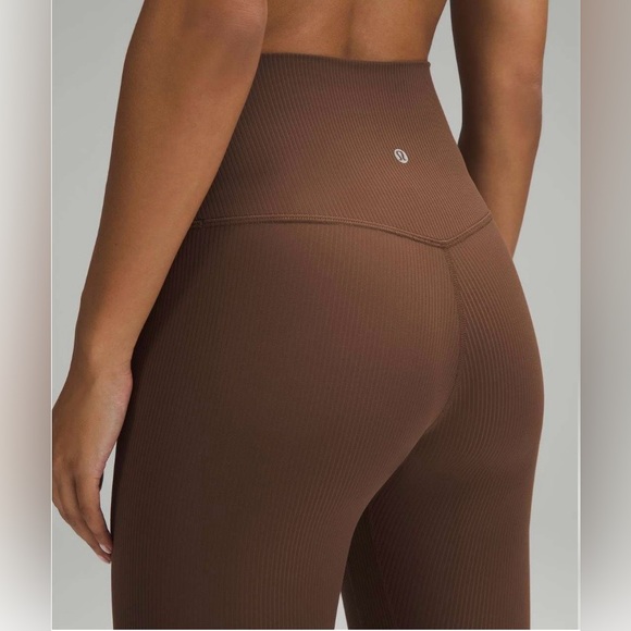 🍋Lululemon Align Ribbed High-Rise Pant 28" Size 8 Dark Brown Java?? W5EU7S🍋 - Picture 14 of 15